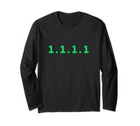Computer Geek T-Shirt de Service DNS Public IP 1.1.1.1 Manche Longue