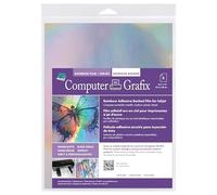 Computer Grafix Lot de 6 films adhésifs pour imprimante à jet d'encre - Film auto-adhésif imprimable pour créer des journaux, autocollants, photos, bijoux et plus encore, imprimantes à jet d'encre