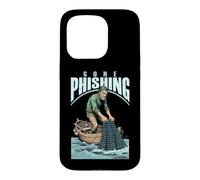 Computer Hacker Gone Phishing Code Binaire Amusant Filet de pêche Coque pour iPhone 15 Pro