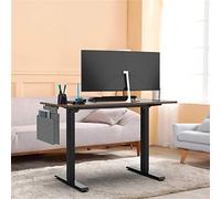 Computer Home Office Height Adjustable Electric Standing Desk 48x24 inch Stand up Table with Headset Hook and Storage Bag Study Desk with Storage