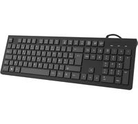 Computer Keyboard,French AZERTY Wired Keyboard,USB Plug Play Keyboard,Low Profile Chiclet Keys,Number Pad,Capital Indicators,Folding Legs,Anti-Damage and Anti-Wear Letters