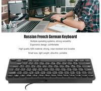 Computer Keyboards,Mechanical Keyboard,USB Wired Keyboard,Mini Keyboard,Ergonomic Design,German/French/Russian,for Laptop,PC and Office (German)
