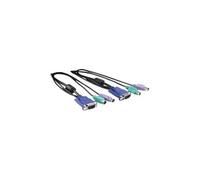 Computer KVM 2-IN-1 Cable - Câble clavier / vidéo / souris (KVM) - PS/2, HD-15 (VGA) (M) pour PS/2, HD-15 (VGA) (M) - 3 m - noir