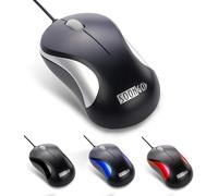 Computer Mini USB Wired Optical Mouse Portable for Laptop, Notebook, MacBook - Silver