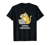 Computer Purr-Grammer Funny Cat Pun T-Shirt