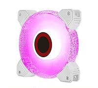 Computer Radiator Cooling Fan Fast Cooling Anti-Vibration Cool ARGB Light 7-Blade 12cm Computer Radiator for Motherboard (Color : E)