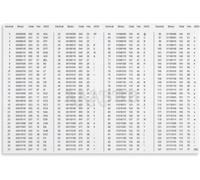 Computer Science Conversion Chart Decimal Binary Octal Hex ASCII Art