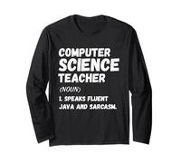Computer Science Teacher Definition - Coding Geek Humor Tee Manche Longue