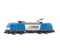 COMSA, locomotive électrique 253, livrée bleu-blanc, ep. VI