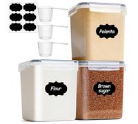 ComSaf boite hermetique alimentaire 2,5 L lot de 3, boites avec couvercle hermétique pour cuisine et placard, boite alimentaire plastique pour farine, riz, muesli et céréales boite cereales