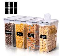 ComSaf Set 4 Boite Hermetique Alimentaire 4000ml, Boite Rangement Cuisine Pour Familles Et Personnes Qui Organisent La Cuisine, Maintient La Fraîcheur En Placard Et Réduit Le Désordre