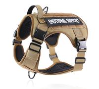 COMSLE Harnais Tactique Anti-Traction pour Petit, Moyen et Grand Chien, Gilet Souple Ajustable avec Panneaux Molle, Harnais Militaire Respirant à Pinces Frontales pour I'entraînement au Travail