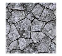 COMSTICKC Panneaux Muraux 3D Adhesif Pierre, 10 Pièces, 30x30 cm, Gris Pierre Fausse Brique Murale PVC, Revêtement Mural 3D Adhésif Imitation Pierre pour Salon, Chambre