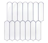 COMSTICKC Plus épais Credence Adhésif pour Cuisine Salle de Bain, 10 Pièces, Blanc Carrelage Adhesif Mural, Carrelage Autocollant Métro, imperméable, 30,5x30,5cm