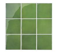 COMSTICKC Plus épais Credence Adhésif pour Cuisine Salle de Bain, 10 Pièces, Vert Carrelage Adhesif Mural, Carrelage Autocollant Métro, imperméable, 30,5x30,5cm