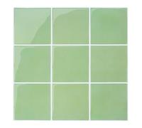 COMSTICKC Plus épais Credence Adhésif pour Cuisine Salle de Bain, 10 Pièces, Vert Sauge Carrelage Adhesif Mural, Carrelage Autocollant Métro, imperméable, 30,5x30,5cm