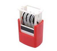 COMSY Mini tampon dateur 4 mm réglable auto-encreur tampon de date auto-encreur réglable manuellement pour professeur de bureau et facture année/mois/jour(Stamp without ink),Rouge