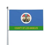 Comté De Los Angeles Garden Flag Couleurs Vives Drapeau De Jardin Solide Drapeaux Pour Extérieur Porche Maison 3X5Ft