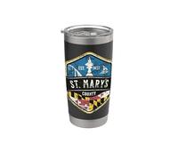Comté de St Mary's dans le sud du Maryland Est 1637 vieilli Gobelet isotherme en acier inoxydable double paroi