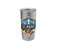 Comté de St Mary's dans le sud du Maryland Est 1637 vieilli Gobelet isotherme en acier inoxydable double paroi