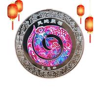 Comté pour l'année du serpent - Pièce de collection avec motif serpent, pièce de serpent avec signe du zodiaque chinois | Pièce de serpent pour collectionneurs, cadeau pour l'année