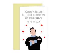 Comting Ted Carte de Saint-Valentin romantique avec citations d'arbre porte-bonheur pour mari, petit ami, carte humoristique pour anniversaire de mariage
