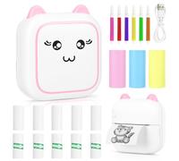 Comuis Sharp Mini Imprimante Photo Portable, imprimante Thermique instantanée sans Fil Bluetooth avec 10 Rouleaux de Papier Thermique, imprimante pour Photos liste d'étiquettes (C)