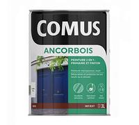 comus ANCORBOIS blanc 3L - Peinture de protection et de décoration microporeuse 2 en 1 (primaire et finition) bois