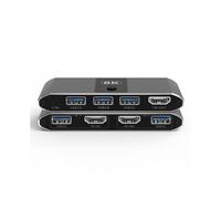 Comutador Kvm 8K Interruptor de Tela Ultra- CompatíVel com 2 Entradas e 1 SaíDa 4K120Hz Controle Linha Hd