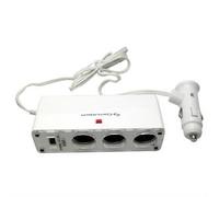 COMUTECH 861204 Chargeur 12/24 V Triple Prise Allume-Cigare Plus Port USB WB