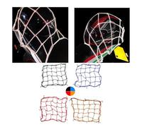 COMVASTARS 1pcs Filet pour Casque Moto,tendeur Elastique,tendeurs Elastique avec Crochets,Filet de Chargement réfléchissant pour Moto,Crochets,réservoir de Carburant,Casque de motoss,VTT, UTV (Rouge)