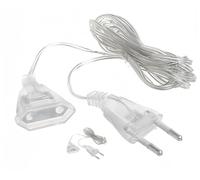 COMVASTARS 2 Pcs Rallonge Electrique 5m,Fil Électrique Transparent,Petite Rallonge Electrique,Rallonge Électrique Transparente,Rallonge de Prise Euro pour lanternes LED et Utilisation Extérieure.
