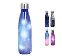COMVIP Bouteille d'eau Isotherme Gourde Sport 500ml Galaxie E: Bleu/Blanc