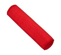 COMVIP Coussin Lombaire Cylindrique pour Canapé Lit Traversin Coton Lin 20x100cm Rouge