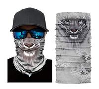 COMVIP Foulard Bandana Moto Cache-Cou Motif Animal Cagoule Unisexe | Tour de cou 3D animaux multifonctionnel extensible pour homme et femme pour cyclisme festivals costumes d'Halloween