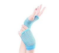 COMVIP Mitaines Résille Courtes Femme Gants Erotique Ciel Bleu