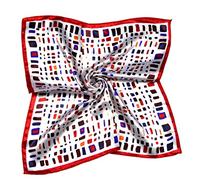 COMVIP Petit Foulard Carré Femme Imprimé en Polyester Décoratif Business Style#Q