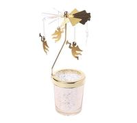 COMVIP Porte-Bougie Rotatif Carrousel Bougeoir Bougie Chauffe-Plat Fantaisie L: Doré - Ange
