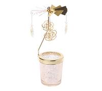 COMVIP Porte-Bougie Rotatif Carrousel Bougeoir Bougie Chauffe-Plat Fantaisie R: Doré - Fleur