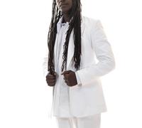 Comycom Veste Gabardine blanche des années 70 pour homme, Blanc., M