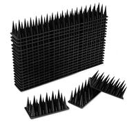 Comzantor 20 Pièces Pic Anti Pigeon Noir, Pique Anti Chat Balcon, Repulsif Pigeon, Pics Anti Moineau, Pointes Anti Oiseaux en Plastique, Anti Pigeons pour Balcon Kit, Pointe Anti Corbeaux