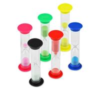 Comzantor 6 Pièces Sabliers Minuterie, 30S, 1Min, 2Min, 3Min, 5Min, 10Min Sablier Enfant, Coloré Horloge de Sable, Minuteur de Cuisine, Hourglass pour Brossage, Jeux, Cuisine, Exercice, Etude