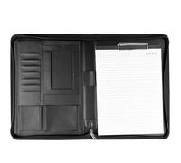 Comzantor Porte Document, Conférencier, Pochette Documents, Portfolio A4 en Cuir PU, Porte-documents Organiseur, Dossier de Conférence avec Bloc-Notes, Porte-bloc, pour Record de Réunion/RDV Affaires
