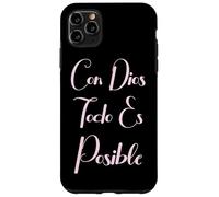 Con Dios Todo ES Posible Bible chrétienne Mujer Amor Espagnol Coque pour iPhone 11 Pro Max
