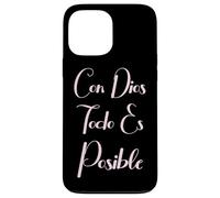 Con Dios Todo ES Posible Bible chrétienne Mujer Amor Espagnol Coque pour iPhone 13 Pro Max