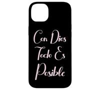 Con Dios Todo ES Posible Bible chrétienne Mujer Amor Espagnol Coque pour iPhone 14 Plus