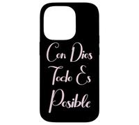 Con Dios Todo ES Posible Bible chrétienne Mujer Amor Espagnol Coque pour iPhone 14 Pro