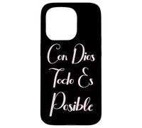 Con Dios Todo ES Posible Bible chrétienne Mujer Amor Espagnol Coque pour iPhone 15 Pro