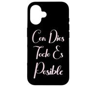Con Dios Todo ES Posible Bible chrétienne Mujer Amor Espagnol Coque pour iPhone 16