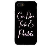 Con Dios Todo ES Posible Bible chrétienne Mujer Amor Espagnol Coque pour iPhone SE (2020) / 7/8